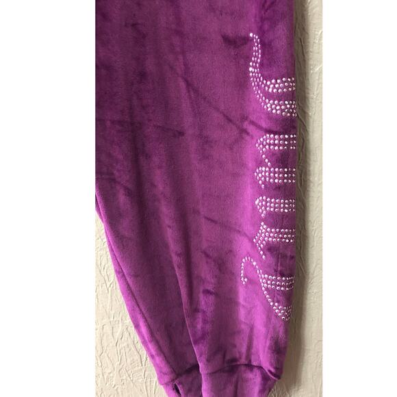 Juicy Couture Women's Jogger Sleepwear Pants Lounge Pink Fuchsia Velvet Large - Picture 3 of 8